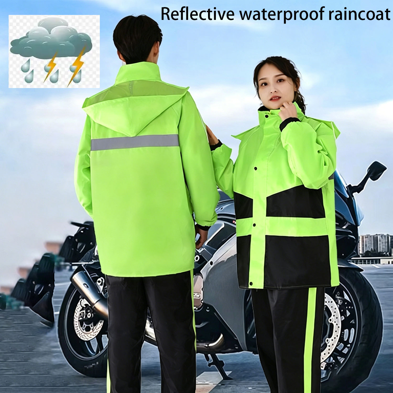 Motorcycle Gear Mens - Combinaisons de pluie pour moto, imperméables,