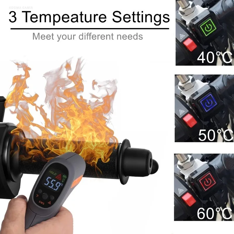 Poignées chauffantes pour moto - Handlebar Grip Heated avis et prix